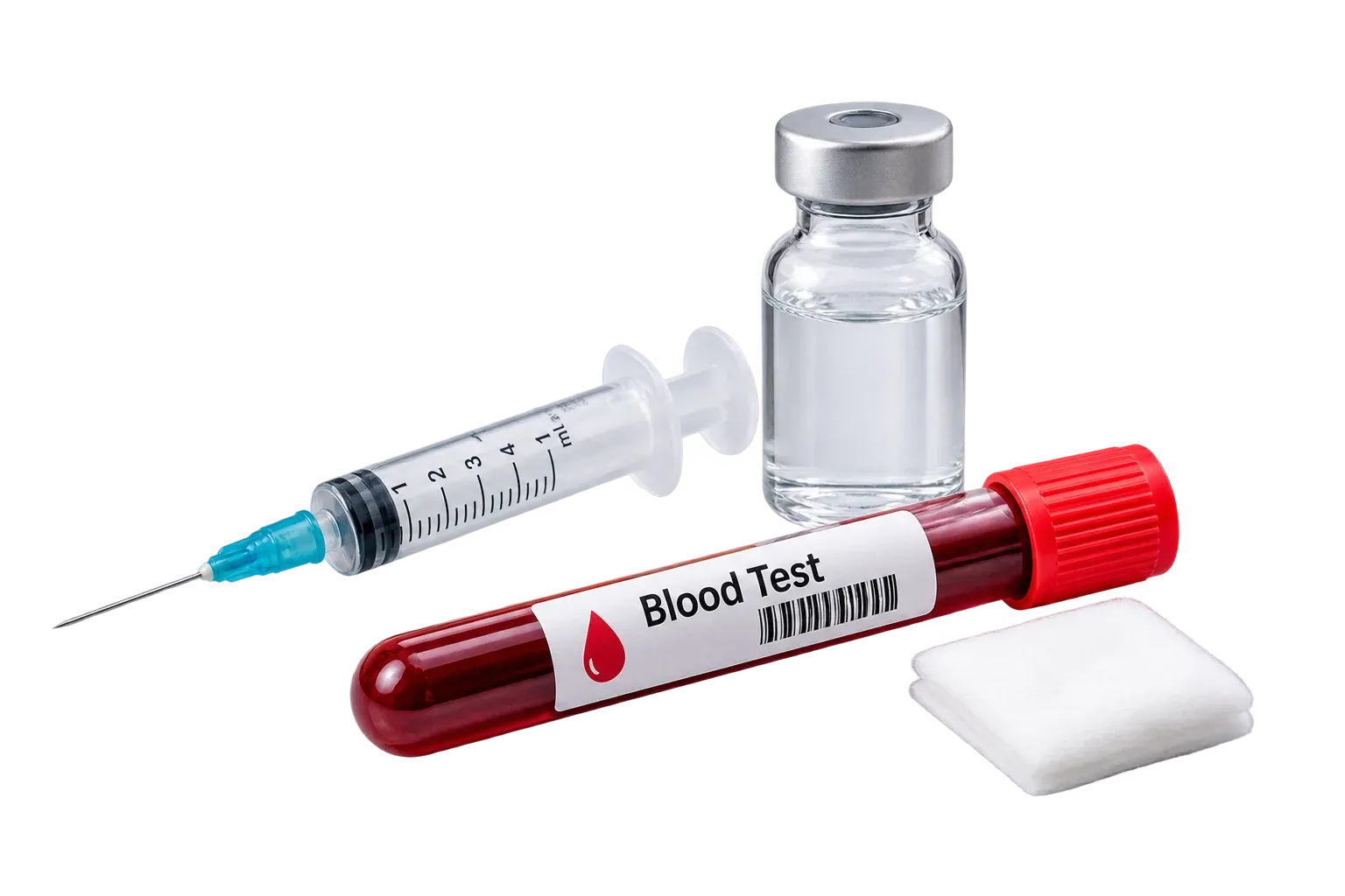 CBC test at home with blood sample collection.