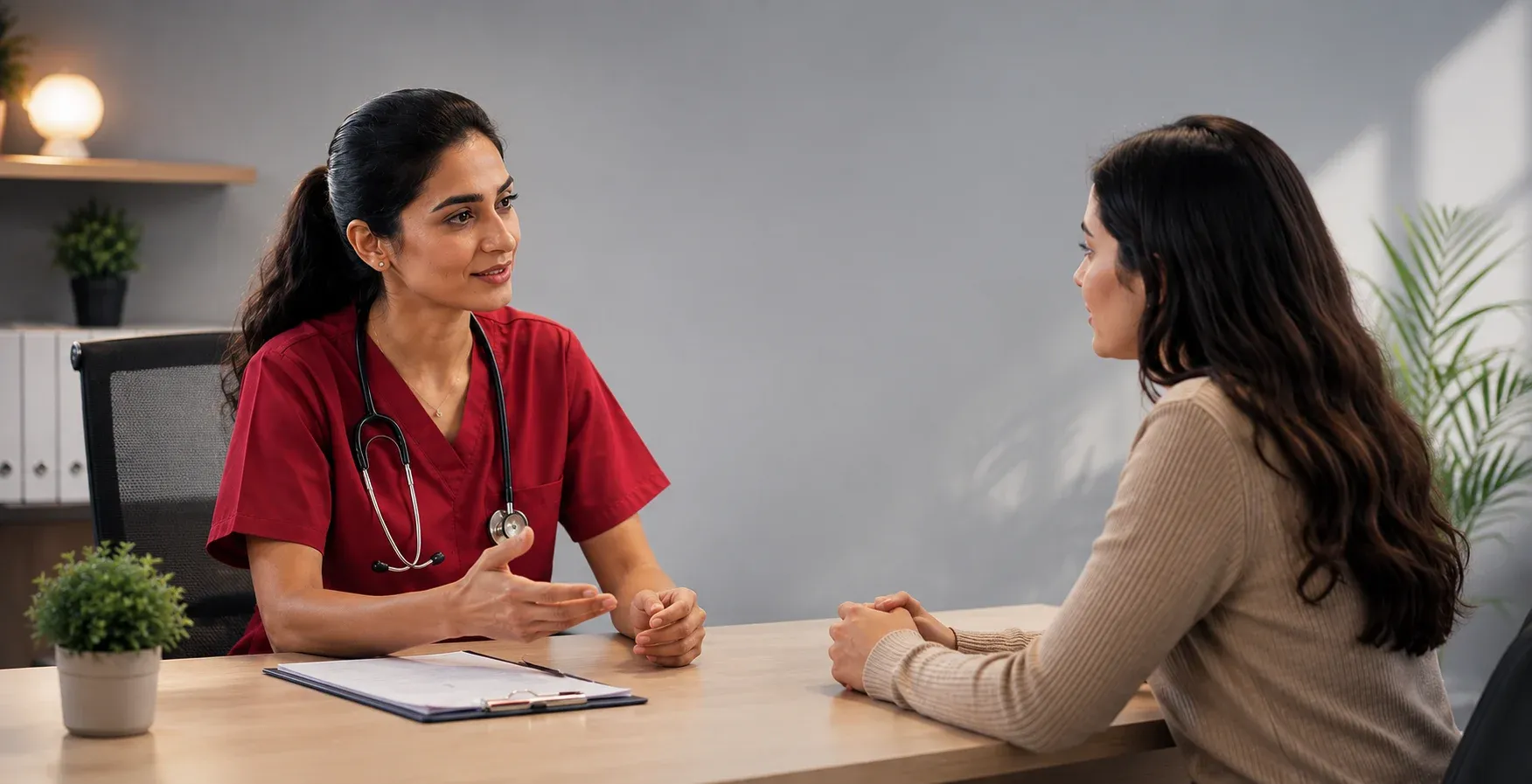 Doctor and patient discussing AMH testing