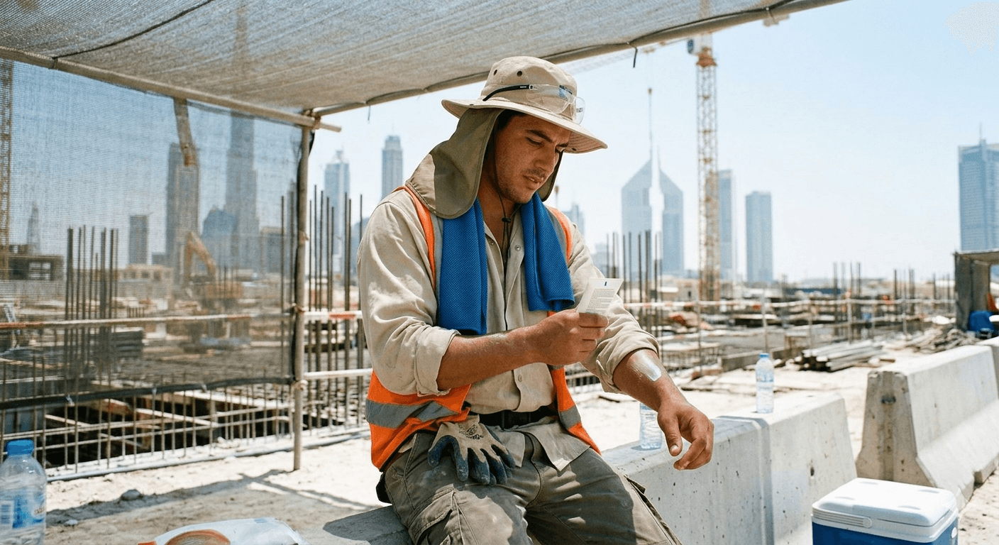 Outdoor Labourers in Dubai’s Summer Heat 