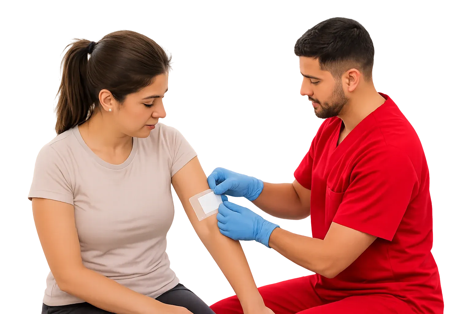 Professional wound cleaning and dressing at home